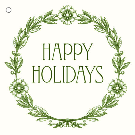 Happy Holidays Wreath Gift Tags - Pre-Order - Available July 31st