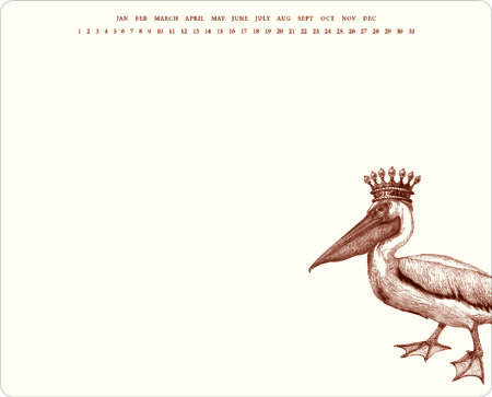 King Pelican Mousepad Notepad