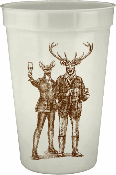 Reindeer Romp16oz Pearlized Cups {Preorder for November 26}