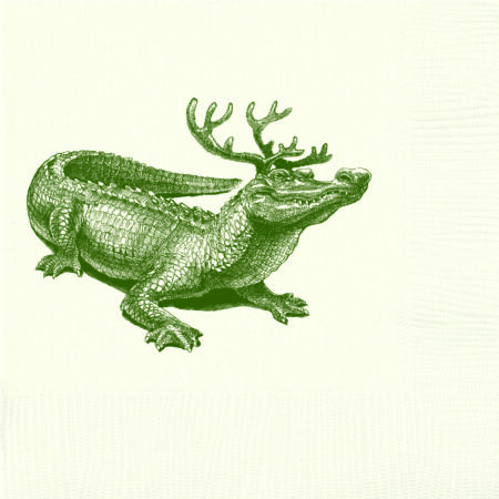 Christmas Gator Beverage Napkins